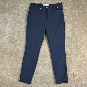 ACAI Curve Womens Pants 30P 30X25 blue Max Stretch Trousers Petite zip pocket